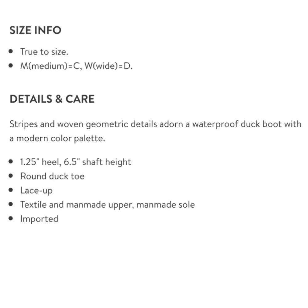 NIB Sperry Syren Gulf Playa Tan Striped Geometric Waterproof Duck Rain Boots - Picture 12 of 15